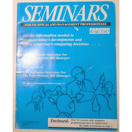 1989 Digital Equipment Corp Seminars Catalog - For Technical & Management