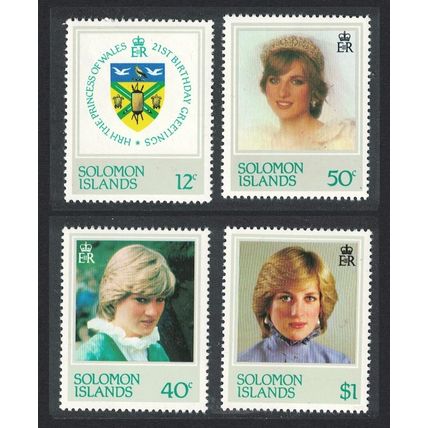 Solomon Is. Diana Princess of Wales 21st Birthday 4v 1982 MNH SG#467-470