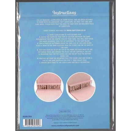 Creative Craft Products. Inside Out Sentiments Celebration Card Die Set. Crafts