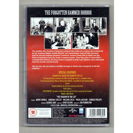 The Shadow of the Cat (1961) DVD region 2 Barbara Shelley