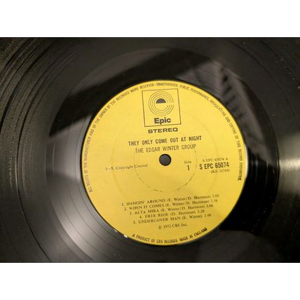 THE EDGAR WINTER GROUP They Only Come Out At Night LP vinyl record 1972 UK rock