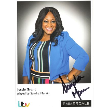 Sandra Marvin as Jessie Grant Emmerdale Hand Signed Photo