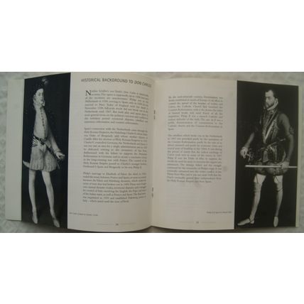 1998 programme Don Carlos, Opera North, Leeds, Manchester, Nottingham, Newcastle
