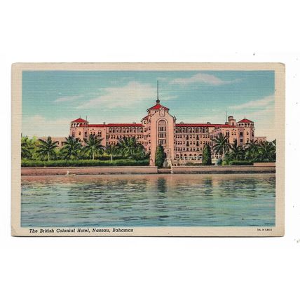 4 postcards lot Bahamas Nassau Government House hotel Queen's Staircase