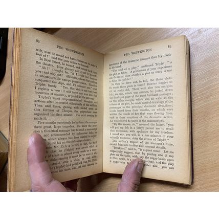 ANTIQUE CHARLES READE "PEG WOFFINGTON" FICTION HARDBACK BOOK (P3)
