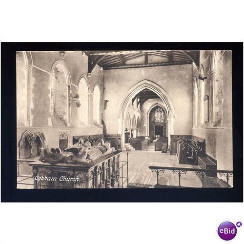 Kent COBHAM Church Interior Postcard by Frith (44242)