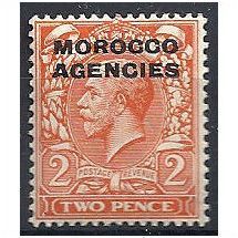Morocco Agencies 1914 SG45 2d Orange Mounted Mint...