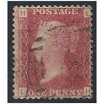 1858 SG43 1d Red Plate 95 Good/Fine Used "LH".