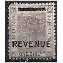 Sierra Leone 1897 1/- Dull Lilac Revenue Mounted Mint . .