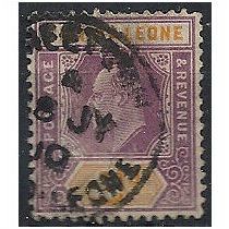 Sierra Leone 1903 SG76 2d Dull Purple & Brown Orange Fine Used . .