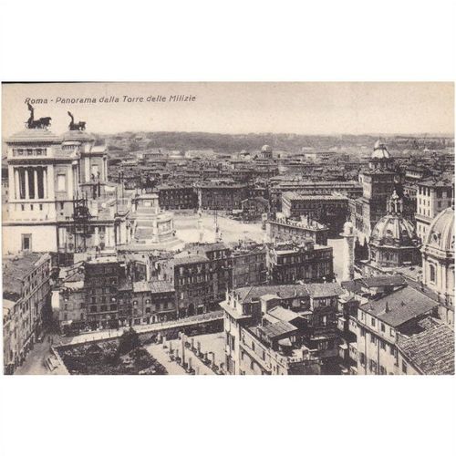 Roma Panorama dalla Torre delle Millzie Italian Postcard(f7021)