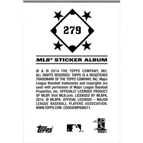 2014 Topps MLB Sticker Collection - #279 - Carl Crawford