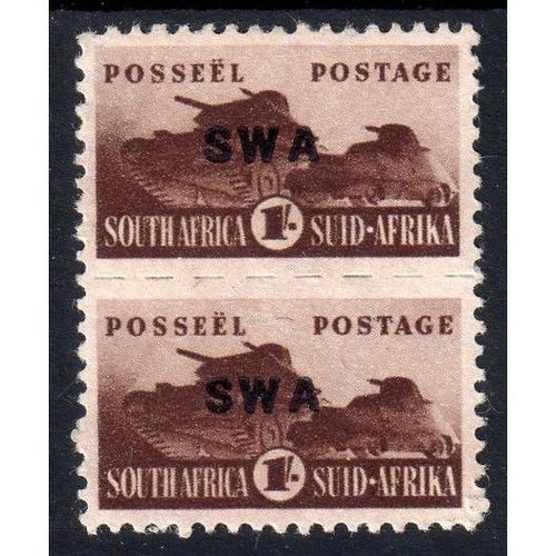 SWA 1943 Sg130b PAIRS 1s BROWN TANKS LIGHTLY M/MINT (G8)