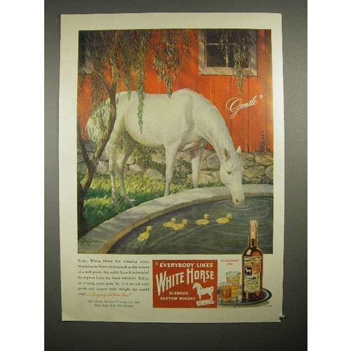 1946 White Horse Scotch Whisky Ad - Gentle