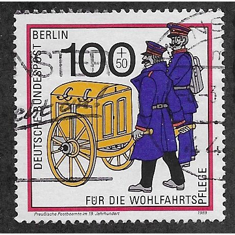 BERLIN -1989 100pf + 50pf 'POSTAL HISTORY' FINE USED (EBID62-010)