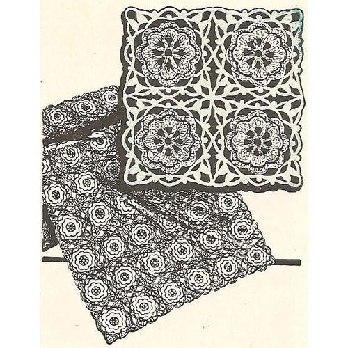 Crochet Doily Pattern Rose Scarf