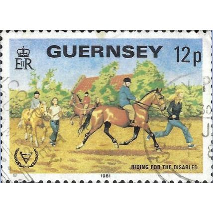 GUERNSEY, Horse Riding for the Disabled, yellow 1981, 12p