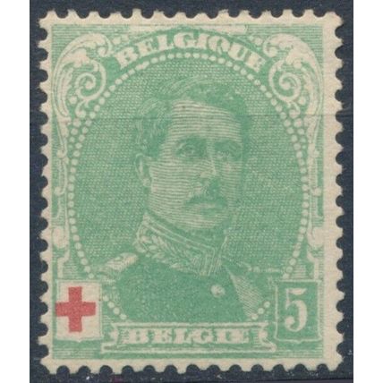 Red Cross Small King Albert: 5c - Belgium 1914 - NM H Forgery - MiNr 107