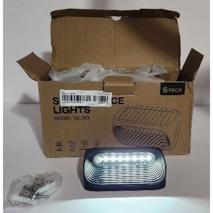 6-Pack Solar Deck Fence Lights LED Outdoor Waterproof NEW