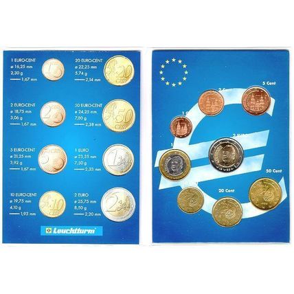 Spain - Set of 8 Euro Coins (Circulated - VG)