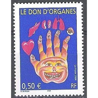 France 2004 Michel 3821 Neuf ** Cote (2008) 1.00 € Le don d'organes