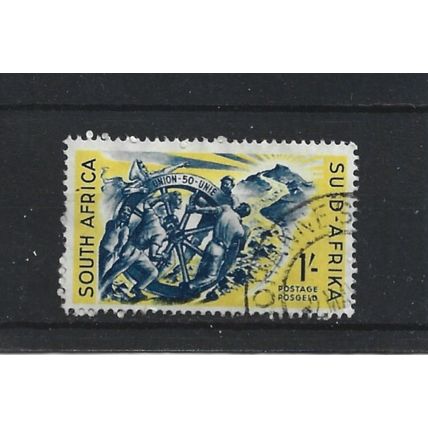 SouthAfrica.SG181 1s "Wheel of Progress".Fine Used.Aug25c