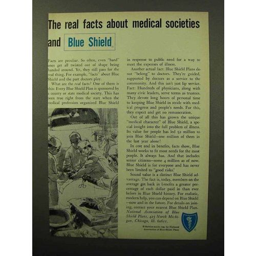 1964 Blue Shield Ad - Facts About Medical Societies