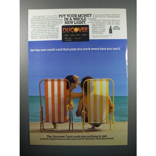 1986 Discover Credit Card Ad - Whole New Light