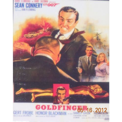 Movie Magnet GOLDFINGER 4.5"x3.5" Sean Connery as JAMES BOND 007