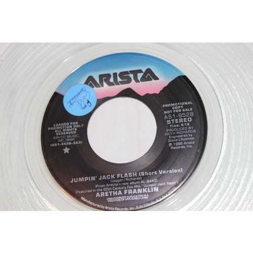 Aretha Franklin Color Vinyl Promo 45-JUMPIN' JACK FLASHx2 STEREO