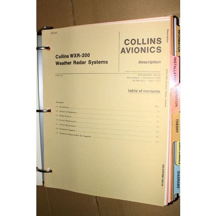 Rockwell Collins WXR-200 Weather Radar WXT IND 201 ANT-212 Manual 523-0767341