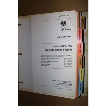 Rockwell Collins WXR-200 Weather Radar WXT IND 201 ANT-212 Manual 523-0767341