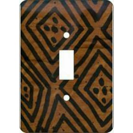 Mudcloth-Brown Switch Plate (African American Single Switch Plate)