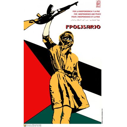 Political poster.Arab Polisario Fighter.Muslim Cold War Socialism History.me32