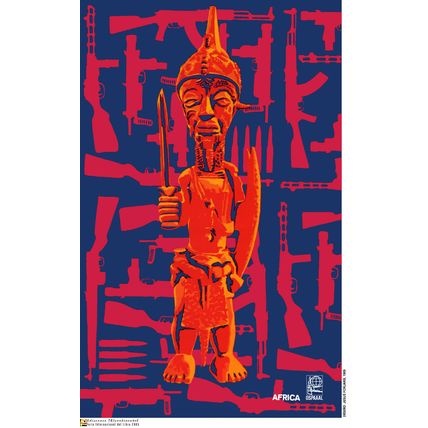 Political Poster.African God Warrior.Africa.Anti Racist Apartheid History art.52