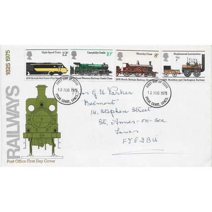 GB 1975 Railways set FDC Fylde Coast pm