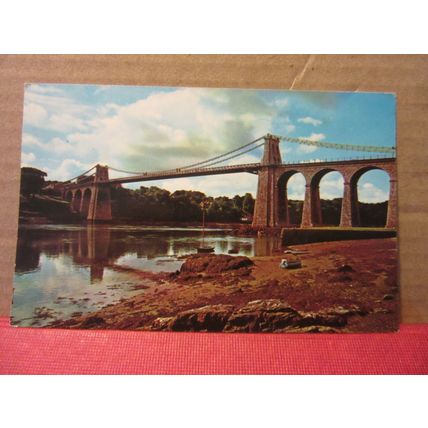 MENAI SUSPENSION BRIDGE, ANGELSEY, WALES unused postcard PT23627 =