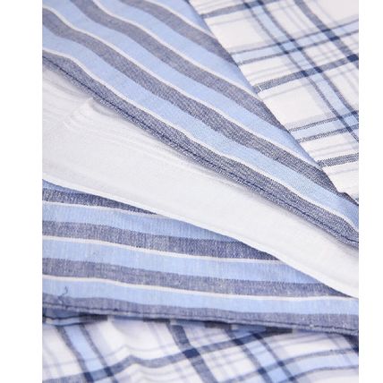 Boxed 100% cotton Mens Hankies Handkerchiefs 5Pk Gift set Blue/white mixed