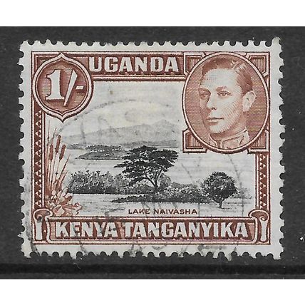 KENYA UGANDA & TANGANYIKA 1938 1s BLACK & BRN LAKE NAIVASHA SG145 FINE USED