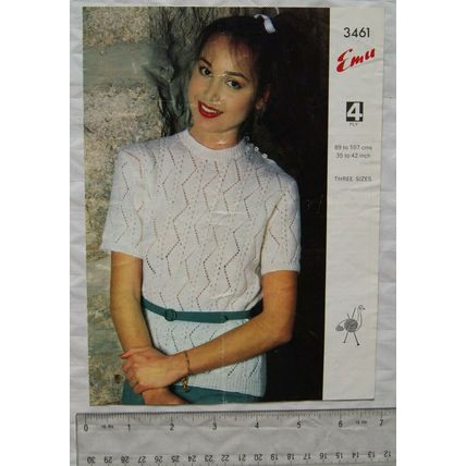 Vintage: Emu 3461 jumper, 4 ply