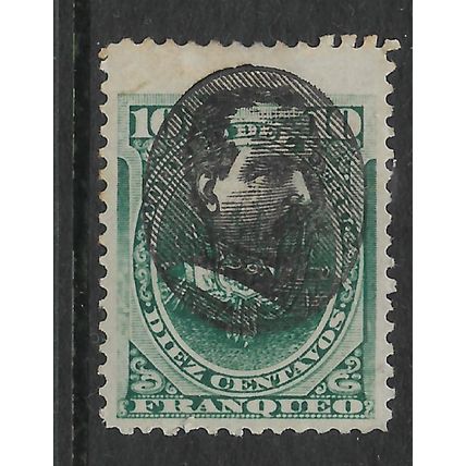 PERU 1894 10c GREEN OPT'D PRESIDENT R M BERMODEZ SG 299 M MINT