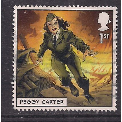 GB 2019 QE2 1st Marvel Comics ' Peggy Carter ' used SG 4187 (D424 )