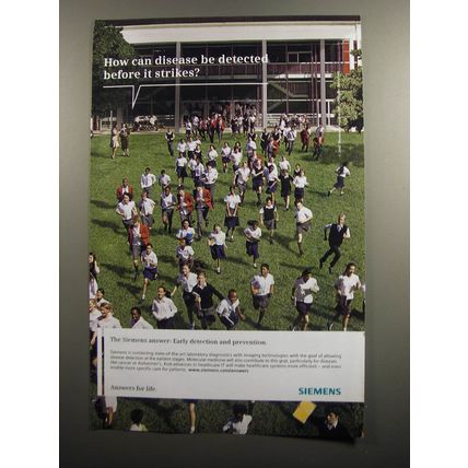 2008 Siemens Healthcare IT Ad - How can disease be detected before it strikes?