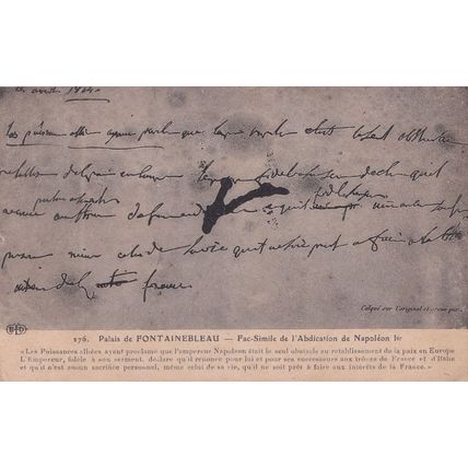 Abdication Of Napoleon Antique French WW1 Postcard