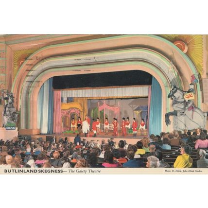 Butlins Skegness Gaiety Theatre Burlesque Sexy Show Knights Postcard