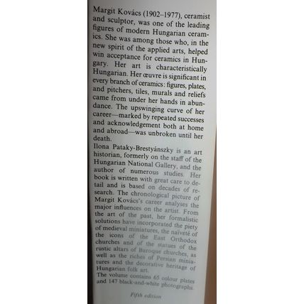 MARGIT KOVACS (Ilona Pataky-Brestyanszky, h/b, vgc, 1989 1st Ed)
