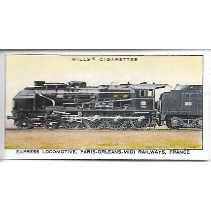 Railway Engines 1936 Wills Cigarette Card 17 - Express Locomotive