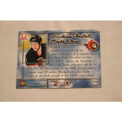 Andreas Dackell 1997/98 Pacific Omega GOLD NO. 154