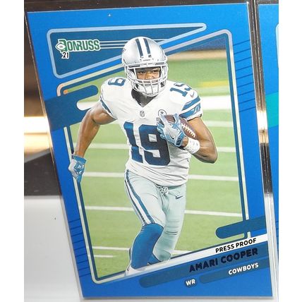 2021 Panini Donruss AMARI COOPER (Dallas Cowboys) Press Proof Blue #189