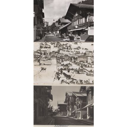 Adelboden Shops Strasse Aerial 3x Old Switzerland Postcard s